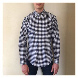 BROOKS BROTHERS Slim Fit Navy Gingham Sport Shirt